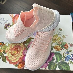 APL Pink Knit Sneakers Lightweight Cushioned Sole